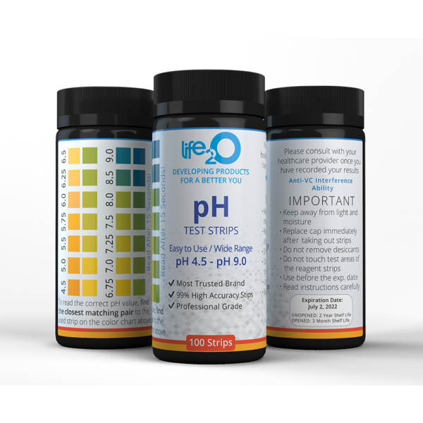 pH Urine Test Strips life2O Test Strips